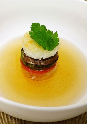 乾しいたけのライスバーガー茶漬け-レシピのメイン写真
