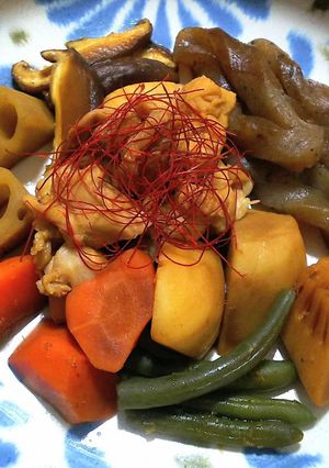 レンジで簡単◎冷凍和風野菜のお煮しめ-レシピのメイン写真