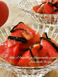 トマトの塩昆布サラダ-レシピのメイン写真