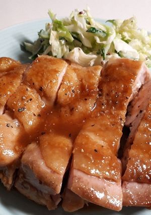 鶏もも肉の照焼き☆わさびプラスしてます-レシピのメイン写真