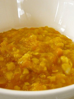 保育園離乳食7~8か月頃⑧かぼちゃと魚煮-レシピのメイン写真
