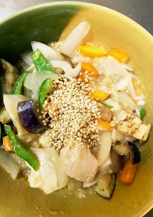 全てレンジ胸肉なす居酒屋風味噌青椒肉絲風-レシピのメイン写真