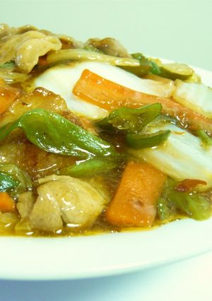 ご飯にﾋﾟｯﾀﾘ★豚ﾊﾞﾗ白菜あんかけ-レシピのメイン写真