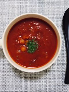 トマトと豆のスープ-レシピのメイン写真