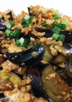時短料理！ナスと鶏ひき肉の甘辛炒め-レシピのメイン写真