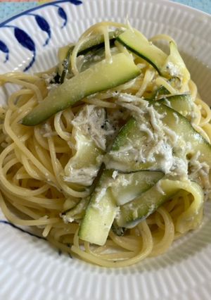 シラスズッキーニ冷製レモンクリームパスタ-レシピのメイン写真