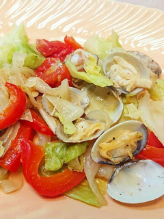 味付け簡単☆あさりとキャベツの酒蒸し☆-レシピのメイン写真