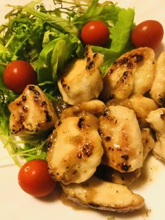 鶏むね肉の梅&柚子ソース炒め-レシピのメイン写真
