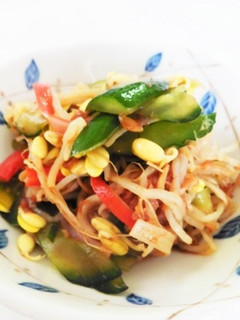 大豆もやしときゅうりの中華みそだれ和え-レシピのメイン写真