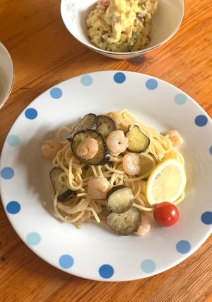 なすとエビのチーズスパゲティ-レシピのメイン写真