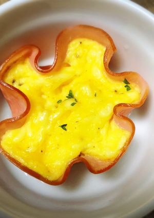 簡単！お弁当お花☆ハムエッグ-レシピのメイン写真