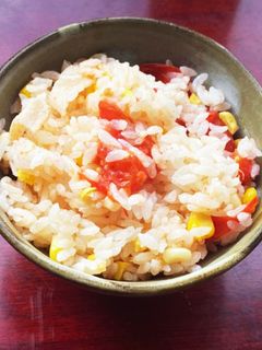 ミニトマトととうもろこしの炊き込みご飯-レシピのメイン写真