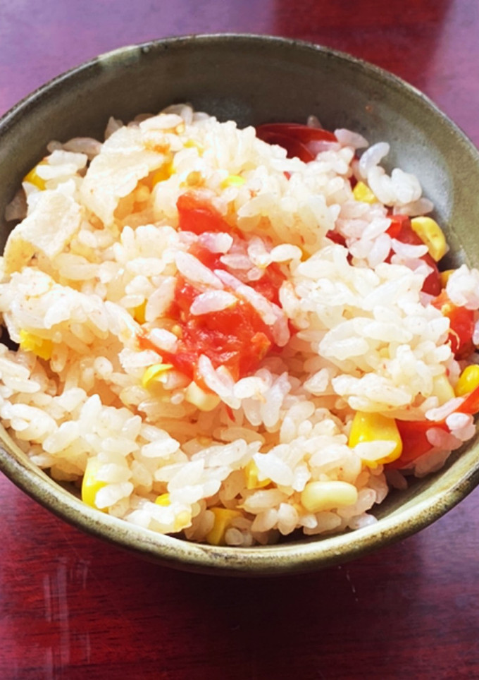 ミニトマトととうもろこしの炊き込みご飯-レシピのメイン写真