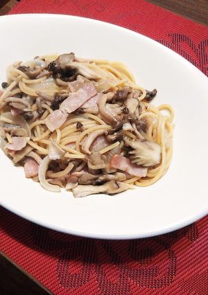 きのことベーコンのバター醤油パスタ-レシピのメイン写真