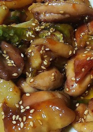 鶏もも肉と長芋の照り煮-レシピのメイン写真