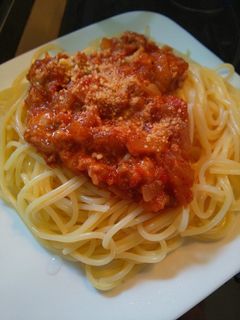 トマト缶と挽き肉のパスタ-レシピのメイン写真
