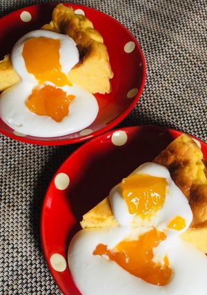 混ぜて焼くだけマンゴーチーズケーキ-レシピのメイン写真