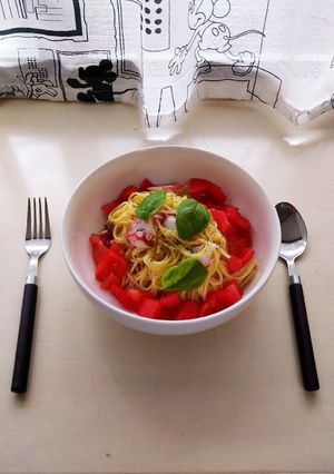 蛸とトマトの冷製パスタ-レシピのメイン写真