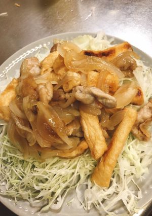 油揚げ入りしょうが焼き-レシピのメイン写真