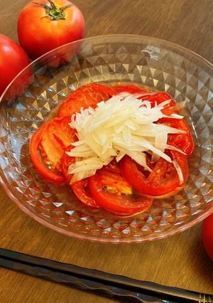 夏バテ防止!簡単さっぱり酢トマト-レシピのメイン写真