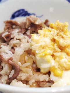 柔らか牛肉の賄い飯すき焼き風味-レシピのメイン写真