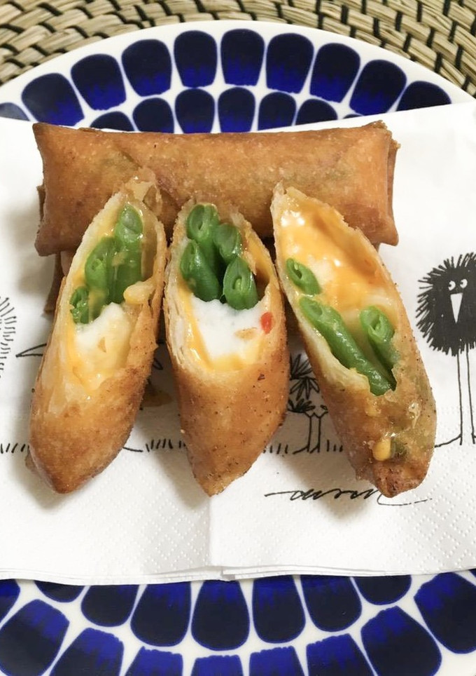 チーズといんげんの春巻き-レシピのメイン写真