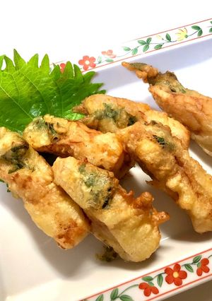 竹輪の大葉味噌　焼き天-レシピのメイン写真