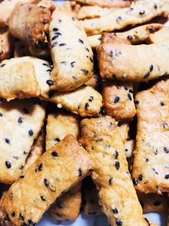 簡単!カリカリ黒ゴマきなこクッキー-レシピのメイン写真