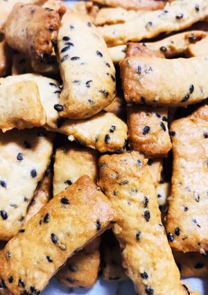 簡単！カリカリ黒ゴマきなこクッキー-レシピのメイン写真