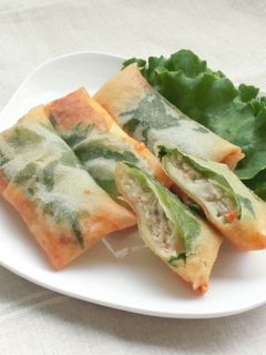 鶏だんごのチーズしそ春巻き-レシピのメイン写真
