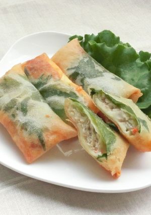 鶏だんごのチーズしそ春巻き-レシピのメイン写真