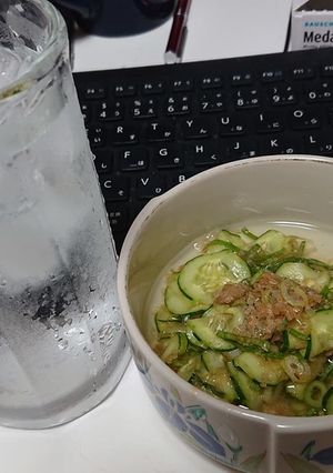 ネギ＆キュウリの酢の物-レシピのメイン写真