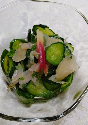 新生姜と茗荷入り胡瓜の薬味サラダ-レシピのメイン写真