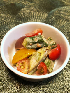 オクラとトマトのごまドレ和え-レシピのメイン写真