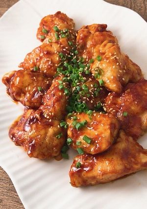 ♪鶏むね肉で韓国風ヤンニョンチキン♪-レシピのメイン写真