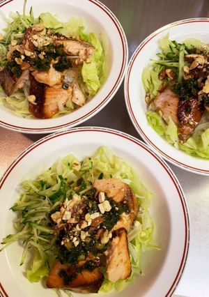 鶏アレルギーさんに捧ぐ！鮭カオマンガイ風-レシピのメイン写真