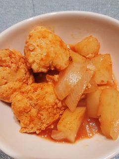 ふんわり肉だんごのケチャップ煮-レシピのメイン写真