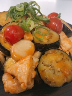 鶏ももとナスの甘酢炒め-レシピのメイン写真