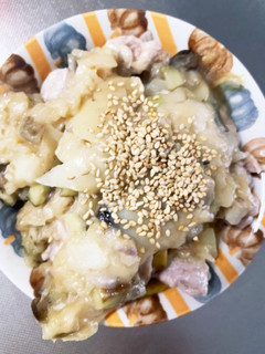 レンジクリームシチュー豚こまのせドーム蒸-レシピのメイン写真