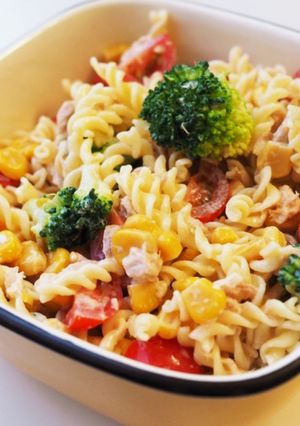 簡単ツナコーントマトマカロニサラダ-レシピのメイン写真