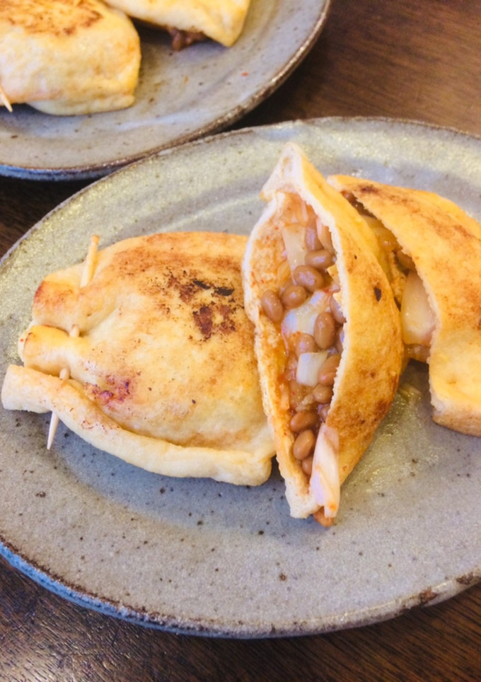 キムチ納豆の油揚げ挟み焼き♪-レシピのメイン写真