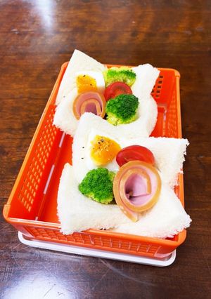 お花♡カップサンド-レシピのメイン写真