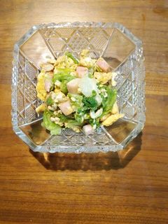 ベーコンとレタスの炒り卵-レシピのメイン写真