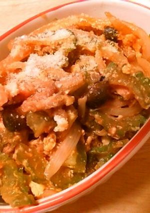 *ゴーヤの簡単ケチャップ炒め*-レシピのメイン写真