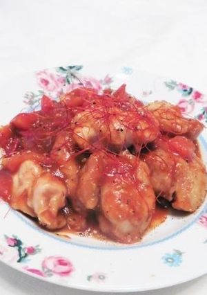 鶏肉とトマトのピリ味噌ソテー-レシピのメイン写真
