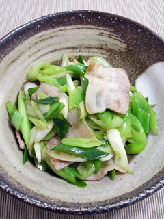 青葱と豚バラ肉の塩炒め-レシピのメイン写真