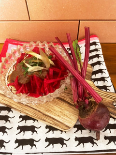 絶品♡生ビーツの柚子胡椒酢味噌和え-レシピのメイン写真