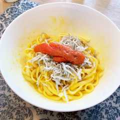 รูปของ 釜玉しらすタラコうどん