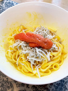 釜玉しらすタラコうどん-レシピのメイン写真