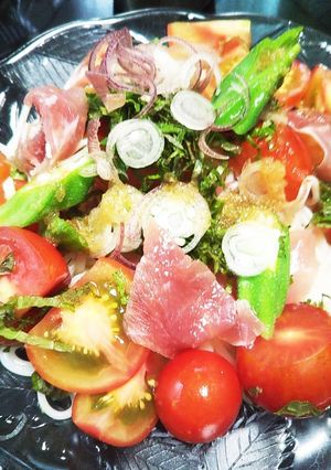 生ハムトマトの冷製そうめん-レシピのメイン写真